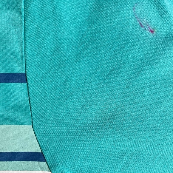 An Original Penguin by Munsing Wear Tee T-shirt Bright Aqua Short Sleeve Stripe - Picture 5 of 7